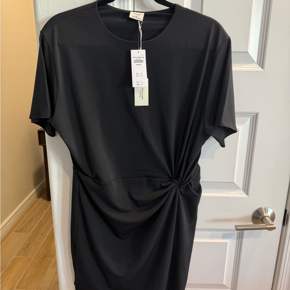 Abercrombie & Fitch Black Twist Mini Dress